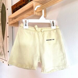 Zara Cream Shorts with 'Believe Everyday' Print